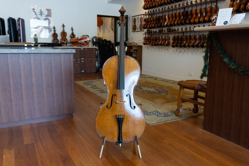 Christmas themed Antique German cello demonstration