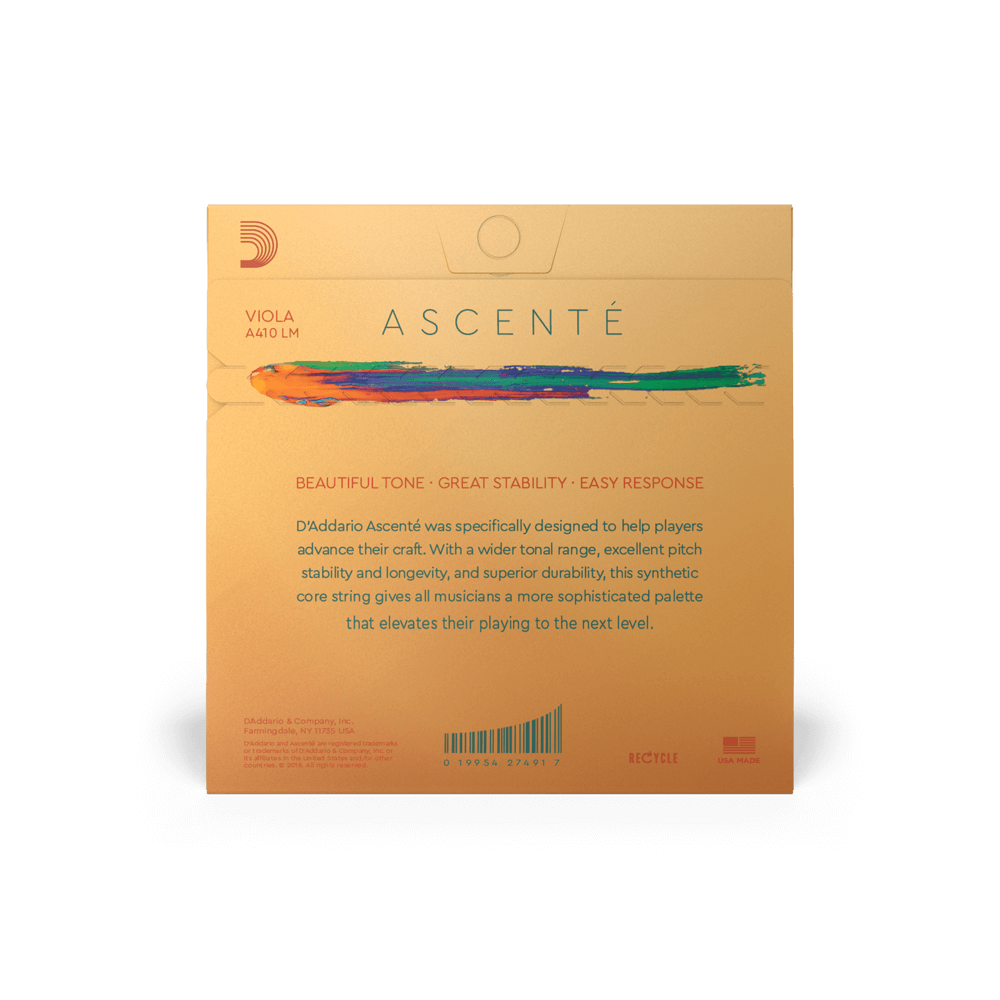D'Addario Ascenté Viola String Set 16–17" (Long)