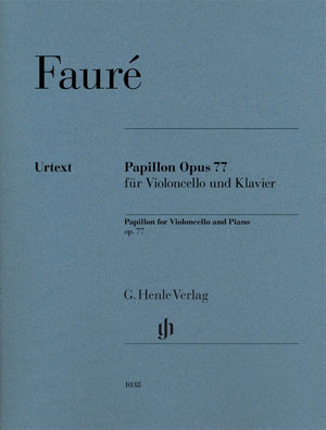 Fauré Papillon Op. 77 for Cello and Piano Book