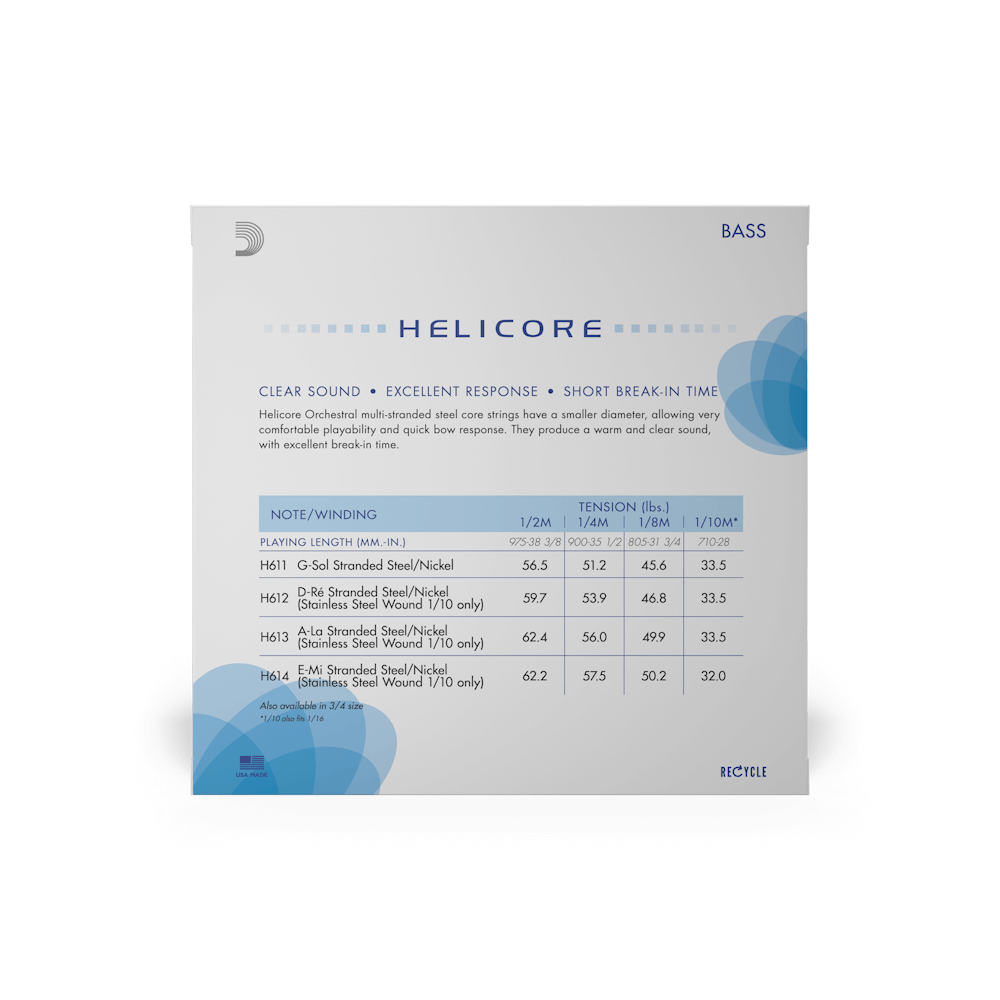 D'Addario Helicore Orchestral Bass G String 1/8