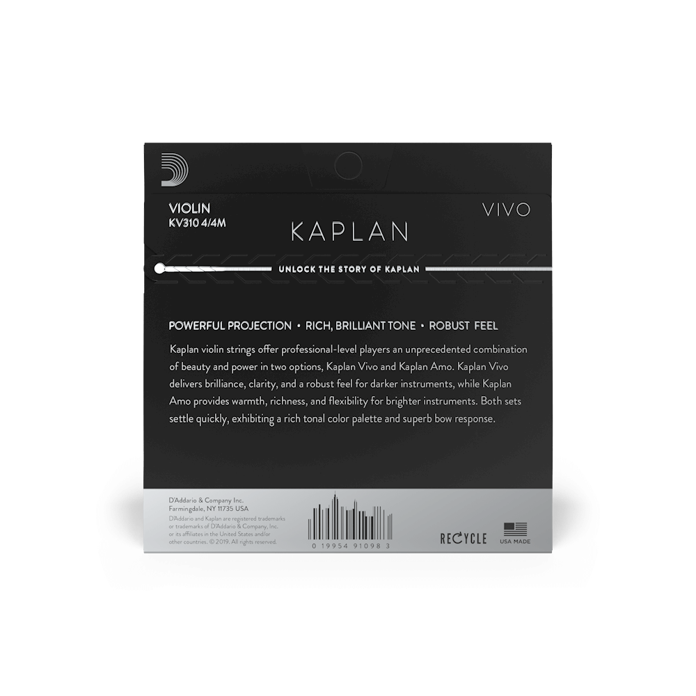D'Addario Kaplan Vivo Violin String Set 4/4