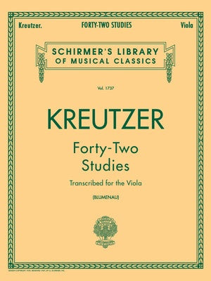 Kreutzer 42 Studies Transcribed for the Viola