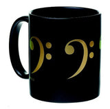 Mug Bass Clef Black and Gold