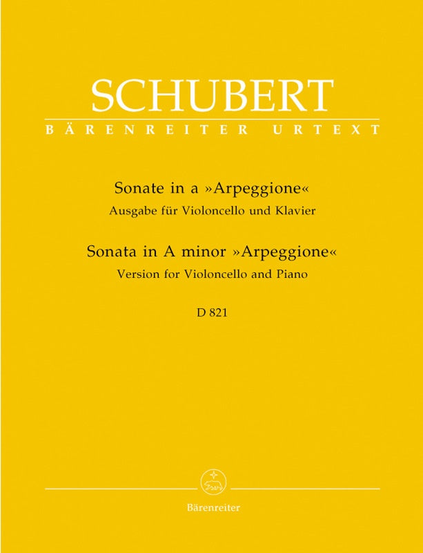Schubert - Sonata in A minor "Arpeggione" Cello/Piano (Bärenreiter)