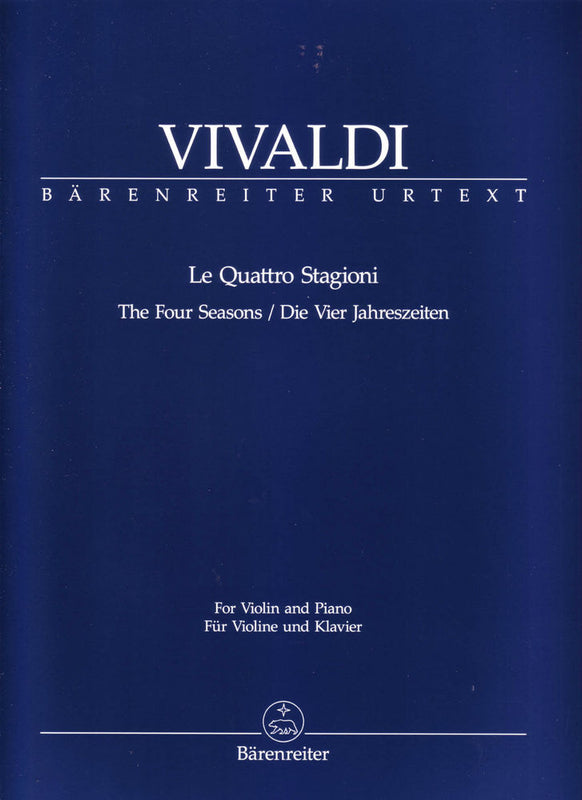 Vivaldi - The Four Seasons Op. 8 Complete Violin/Piano Urtext (Bärenreiter)