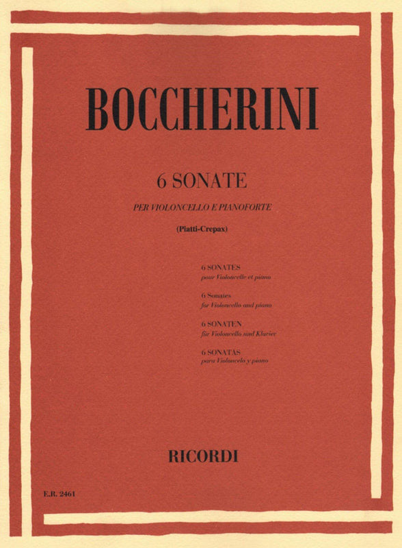 Boccherini 6 Cello Sonatas (Ricordi)