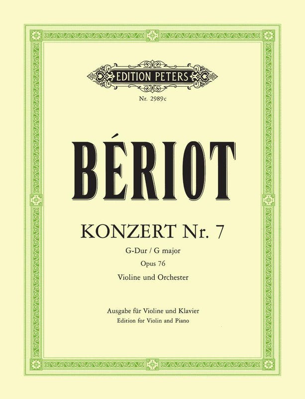 Bériot - Concerto No. 7 in G Major, Op. 76 - Violin/Piano