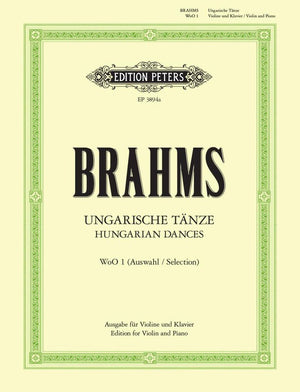 Brahms Hungarian Dances Selection Nos. 1-12 Violin/Piano