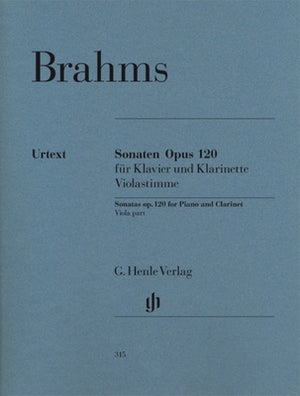 Brahms Sonatas Op. 120 No. 1 and 2 arr. for viola