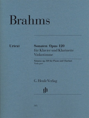 Brahms Sonatas Op. 120 No. 1 and 2 arr. for viola