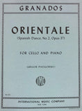 Granados - Orientale Cello/Piano Ed. Piatigorsky