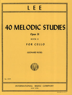 Lee 40 Melodic Studies for cello Op. 31 Vol. 2 (IMC)