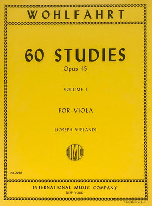 Wohlfahrt 60 Studies Op. 45 Book 1 - Viola