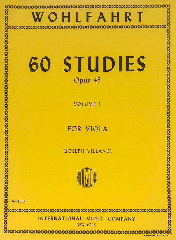 Wohlfahrt 60 Studies Op. 45 Book 1 - Viola