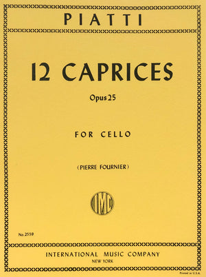 Piatti 12 Caprices Op. 25 for Cello (IMC)