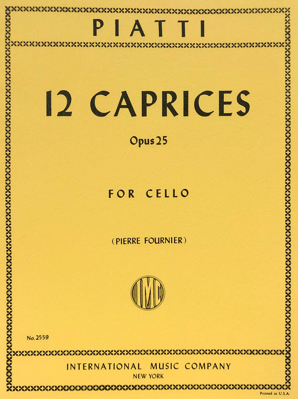 Piatti 12 Caprices Op. 25 for Cello (IMC)