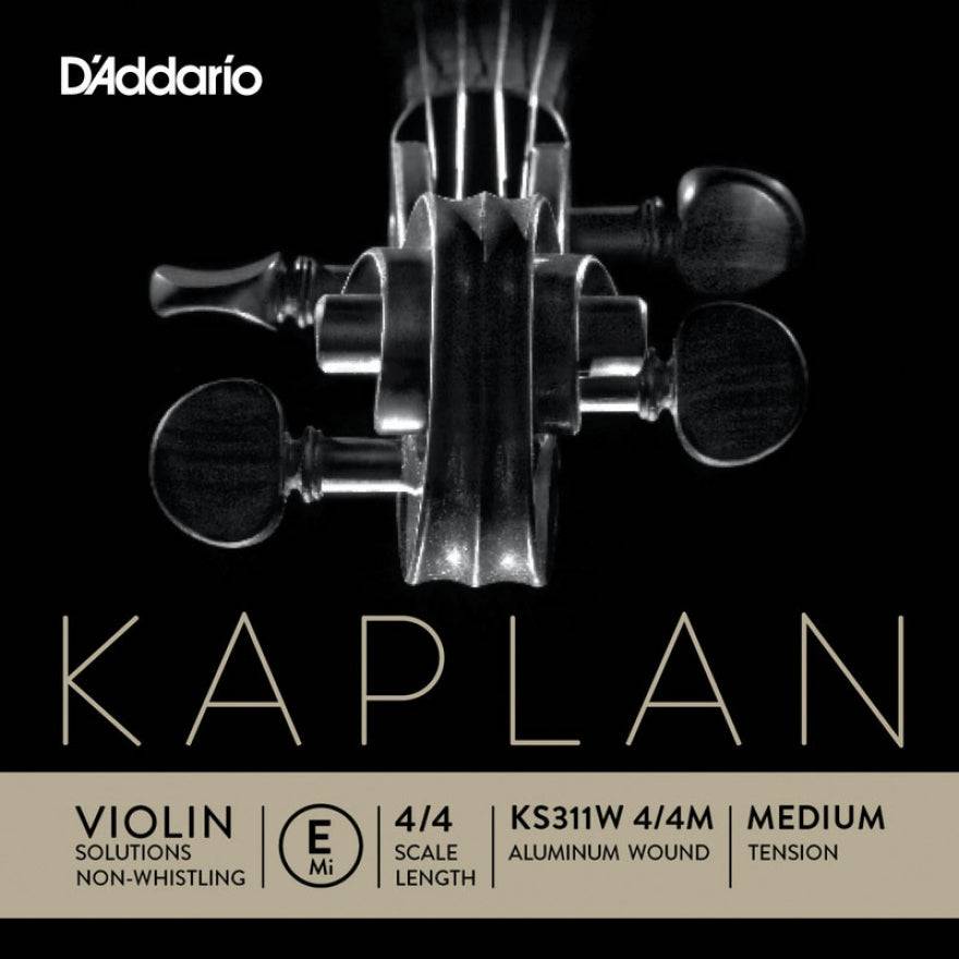 D'Addario Kaplan Non-Whistling Aluminum Wound Violin E String - 4/4