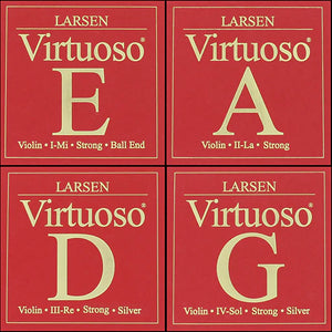 Larsen Virtuoso Violin String Set 4/4 (Ball) - Strong