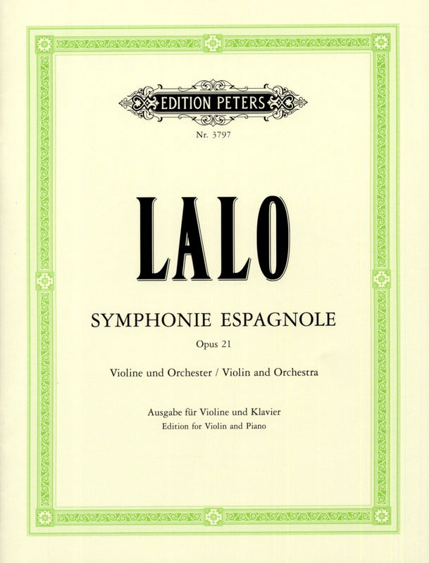 Lalo - Symphonie Espagnole Op. 21 Violin/Piano (Peters)