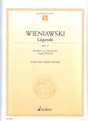 Wieniawski - Legende Op. 17 Violin/Piano (Schirmer)