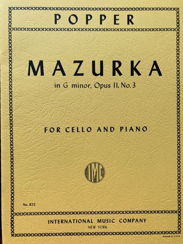 Popper Mazurka in G minor Op. 11 No. 3