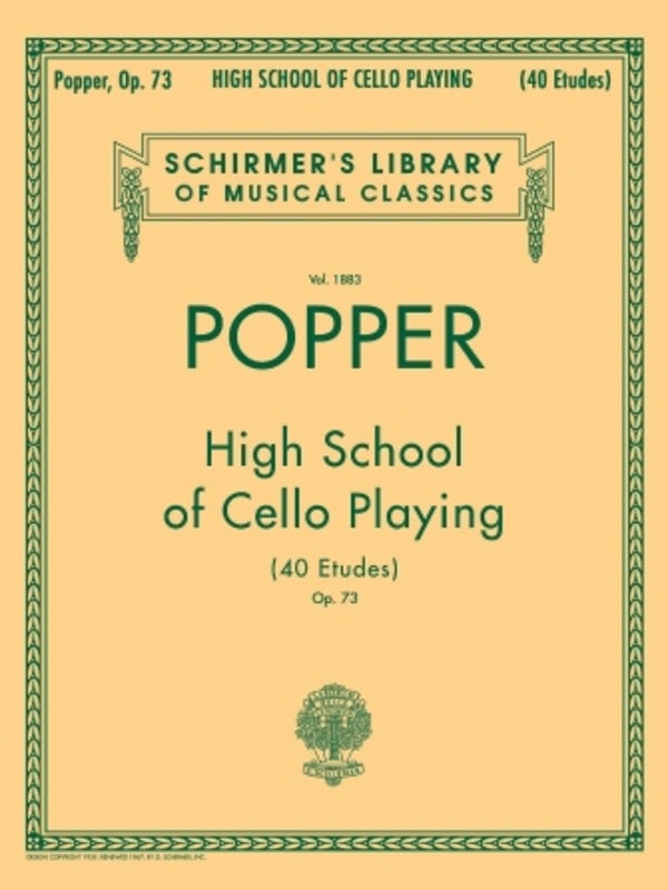 Popper High School of Cello Playing - Op. 73