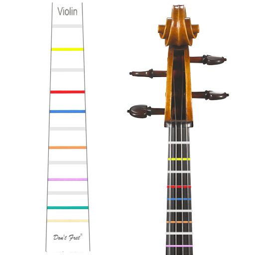 Don't Fret Violin 1/16 Size - Finger Placement Decal