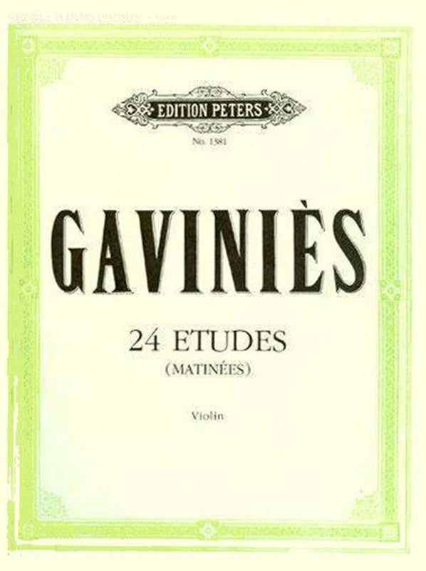 Gavinies - 24 Etudes 'Matinees' for Violin