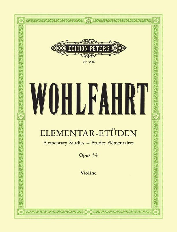 Wohlfahrt - 40 Elementary Studies Op. 54 for Violin (Edition Peters)