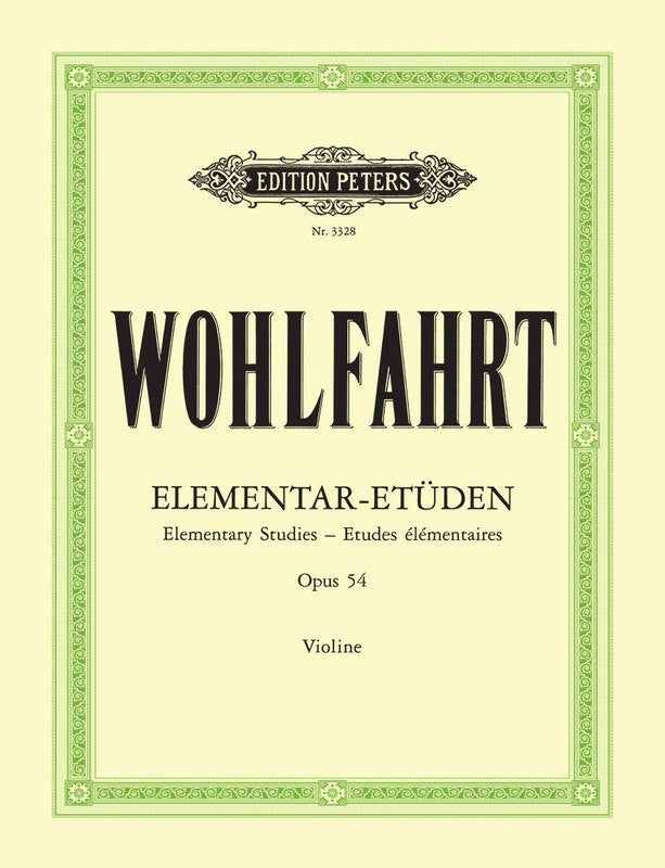 Wohlfahrt - 40 Elementary Studies Op. 54 for Violin (Edition Peters)