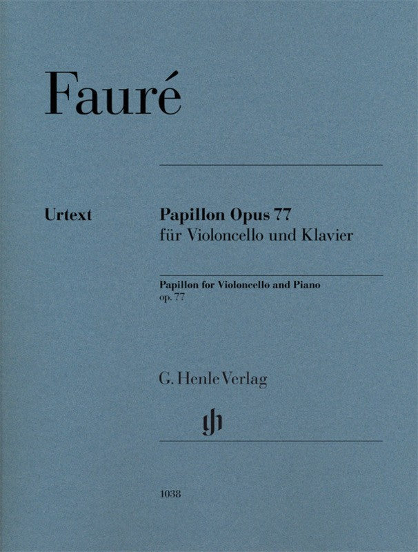 Fauré Papillon Op. 77 for Cello and Piano Book