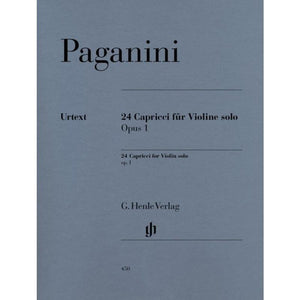 Paganini Urtext 24 Capricci Opus 1 for Solo Violin | G. Henle Verlag