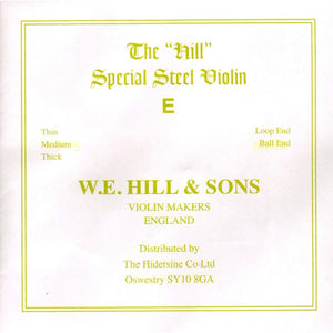 Hill Violin Steel E String Ball End - 4/4 Medium