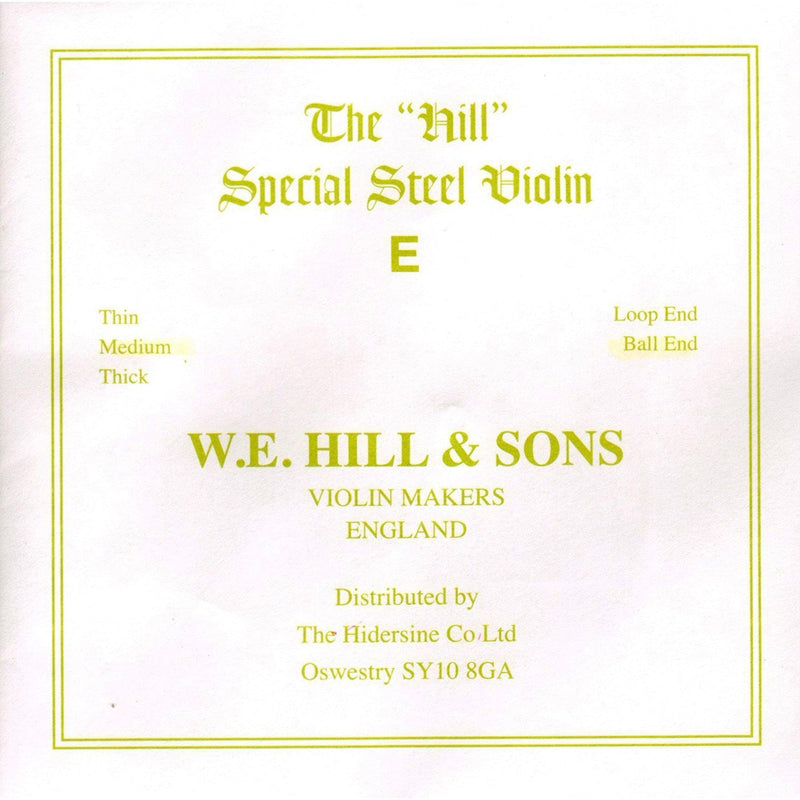 Hill Violin Steel E String Ball End - 4/4 Medium