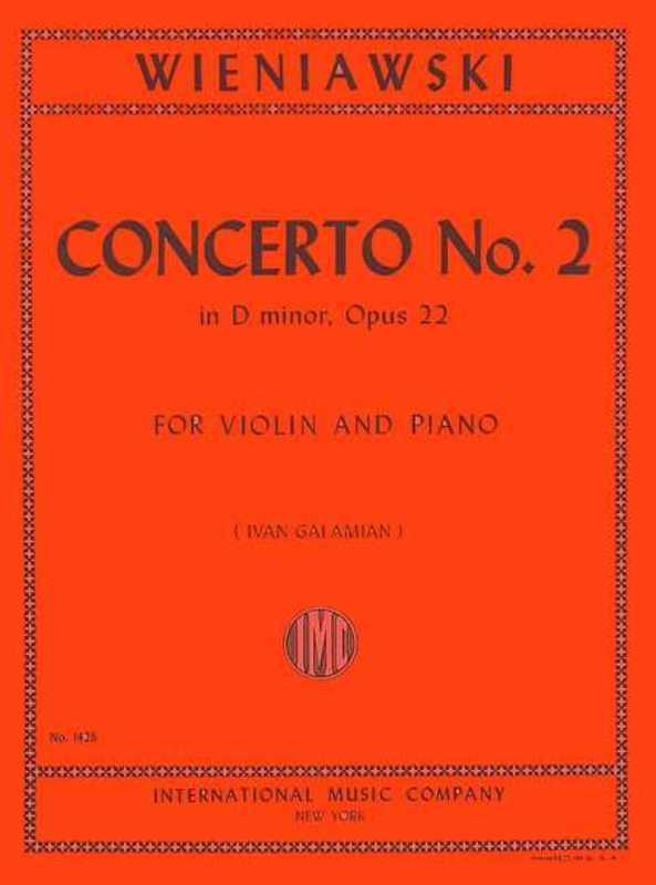 Wieniawski Concerto No. 2 in D minor, Op. 22 - violin/piano