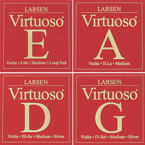 Larsen Virtuoso Violin String Set 4/4 (Med/Ball)