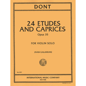 Dont - Etudes and Caprices Op. 35 for Violin Solo (Galamian Edition)