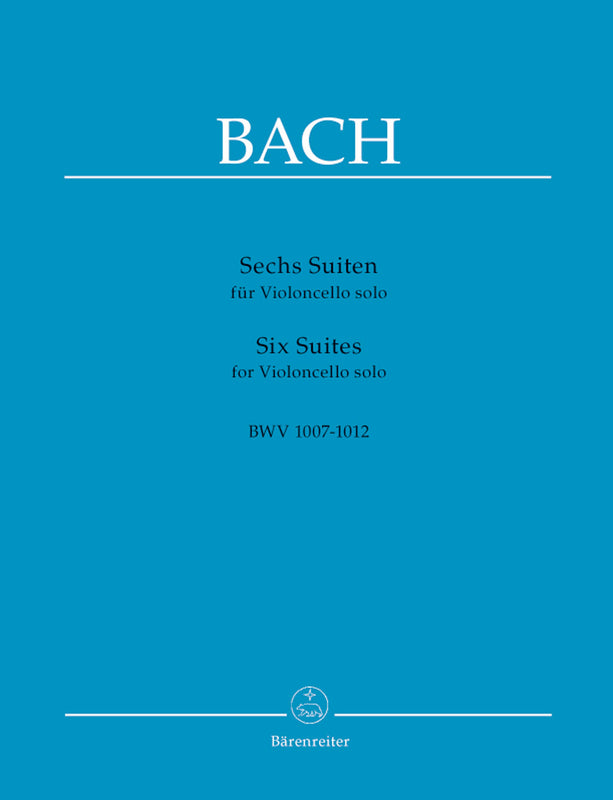 J.S. Bach - 6 Suites for Violoncello solo BWV 1007-1012 for Solo Cello Edited by August Wenzinger
